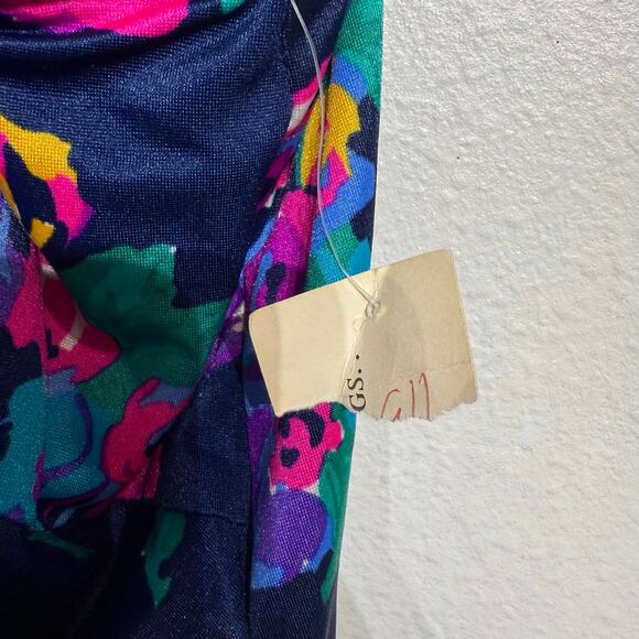 Maxine of Hollywood Navy Floral Vintage Swim Suit Sz 26W NWT - Picture 6 of 10